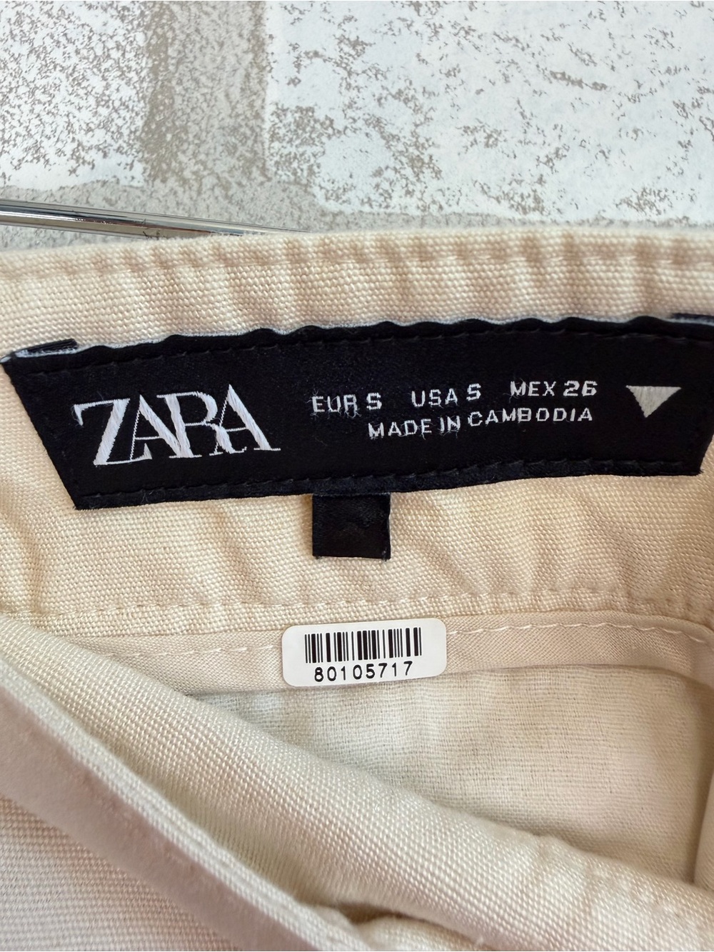ZARA Cream Midi Pencil Skirt - Picture 4 of 6